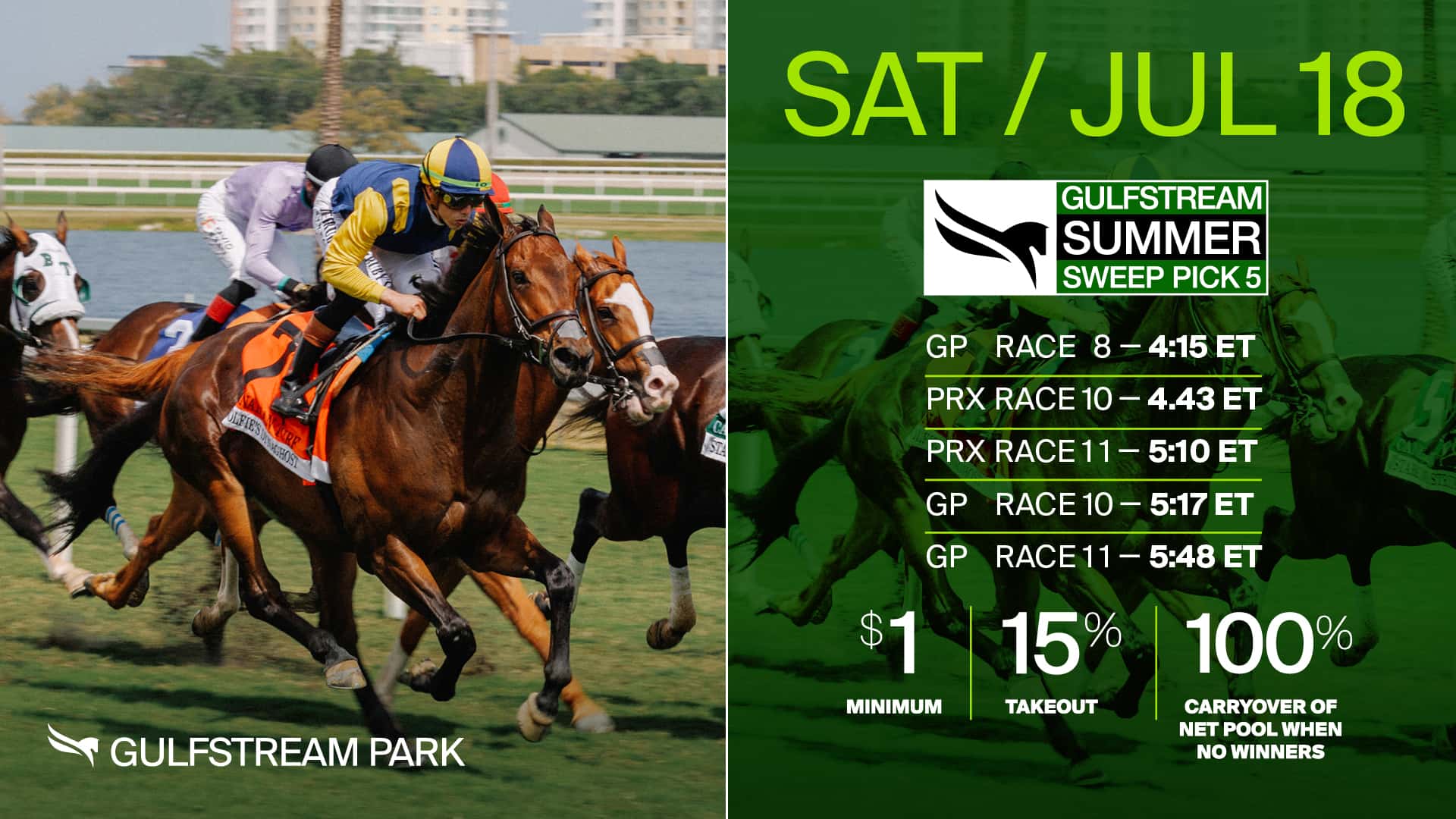 El Summer Sweep Pick5 de Gulfstream comienza este sábado