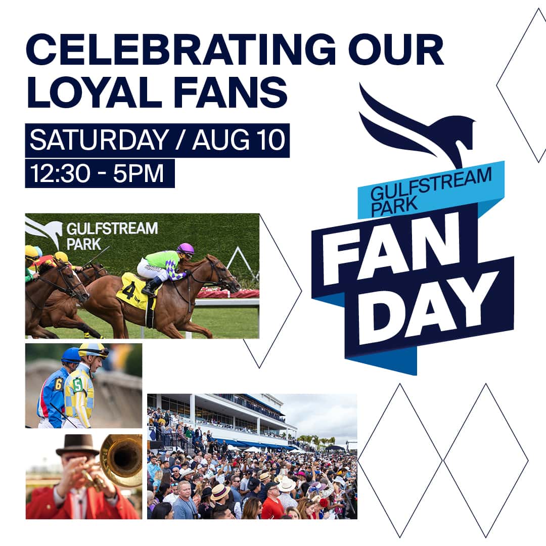 1080x1080 FAN DAY Aug-10(1) Gulfstream Park Fan Appreciation Day