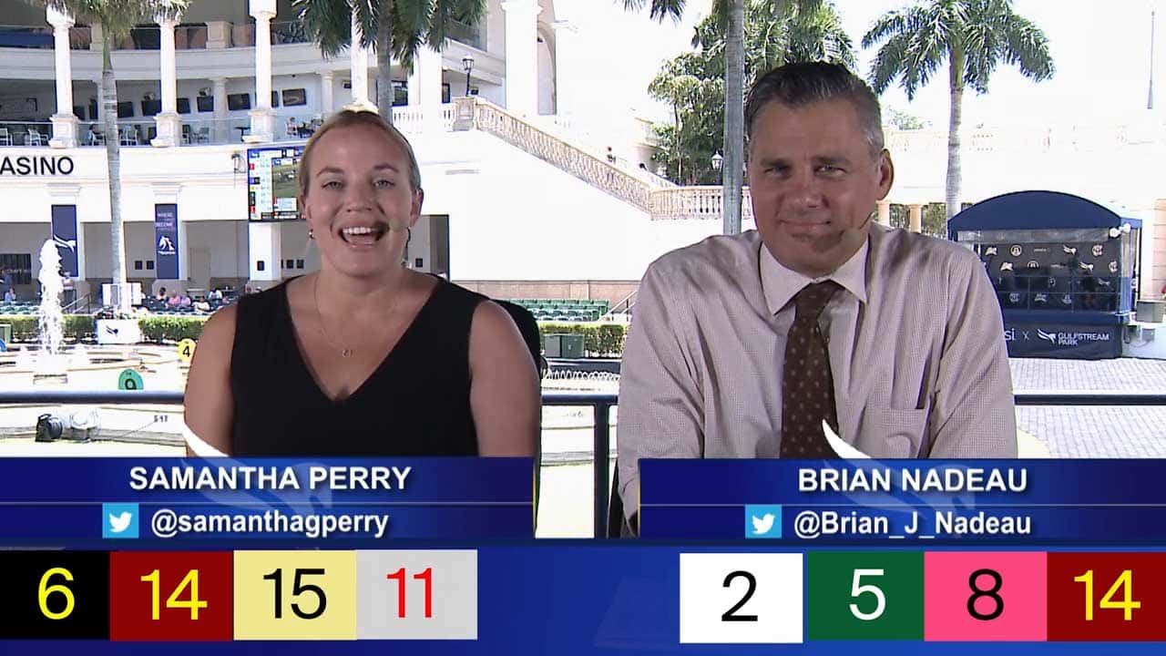 Gulfstream-Park -Brian-Nadeau-and-Samantha-Perry-on-the-2023-Kentucky-Derby-
