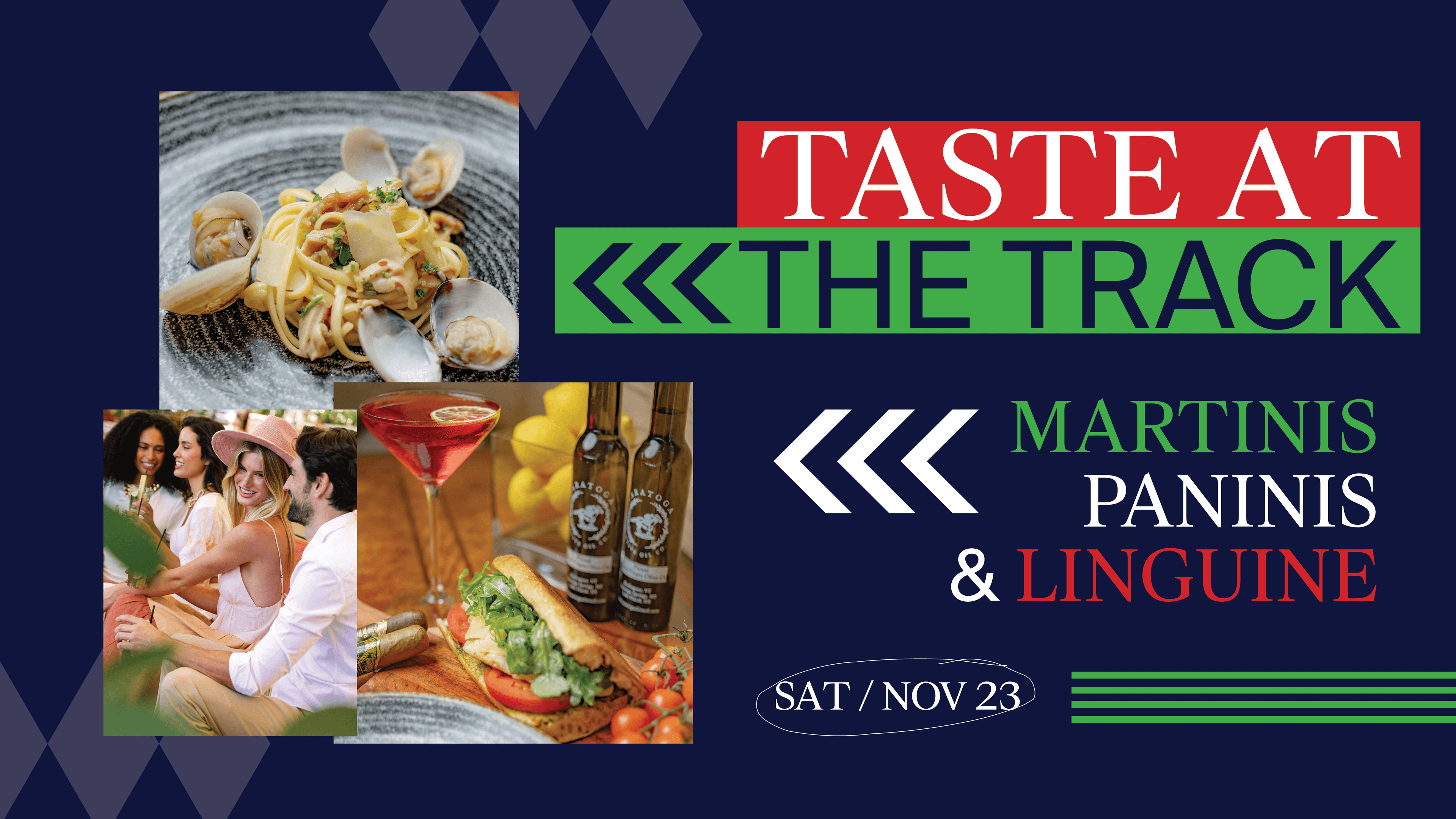 1920x1080 TV2 MartinisPL TaTT Taste at the Track - Martini, Panini, Linguine Saturday November 23 | Hallandale Beach, Florida
