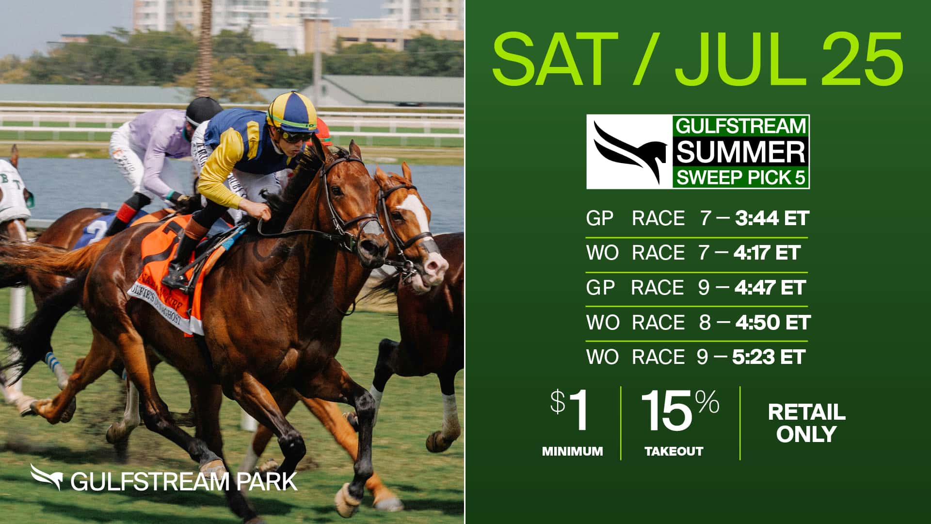 Dos stakes de grado destacan en el Summer Sweep Pick 5 del sábado en Gulfstream
