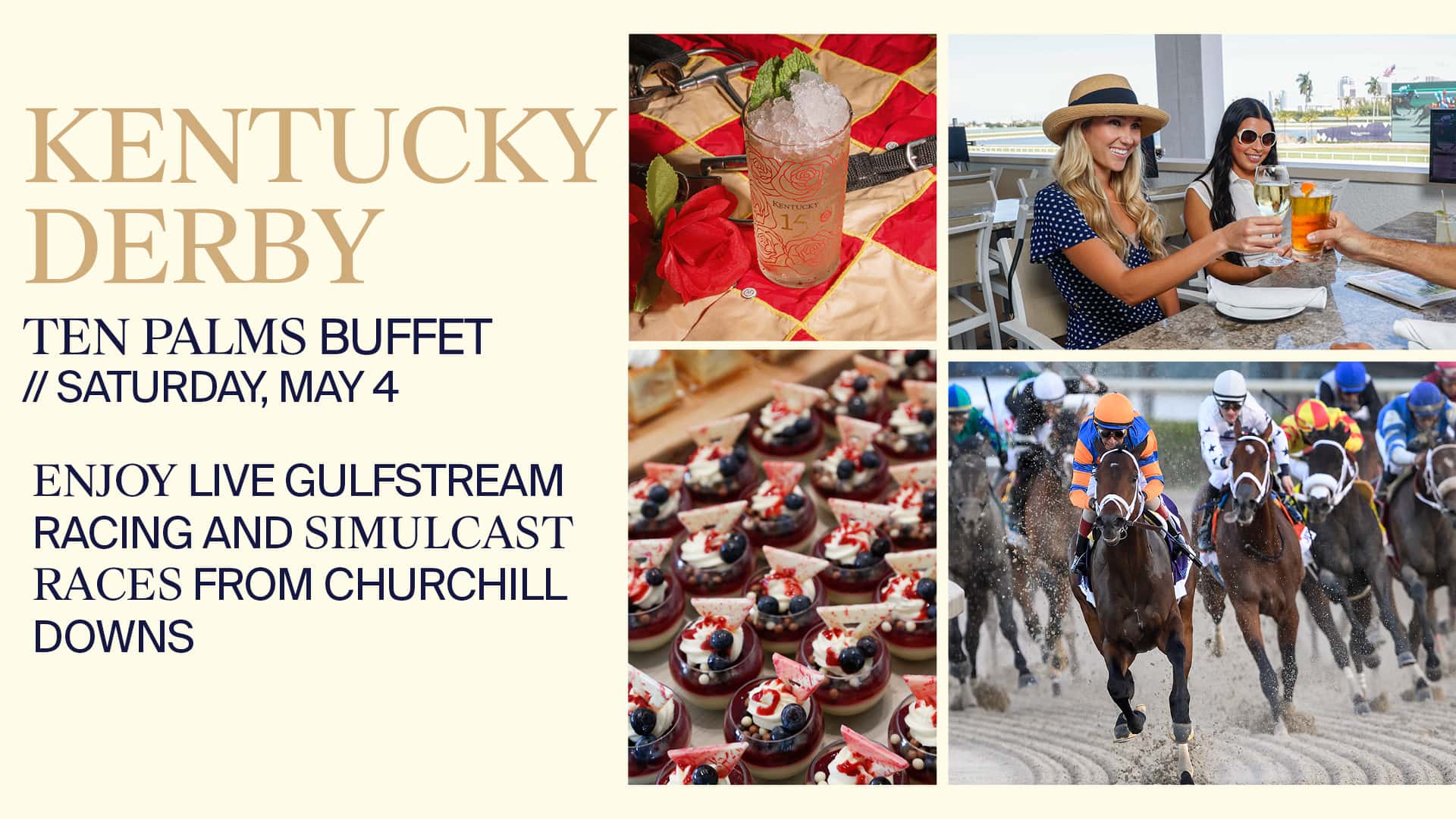 TV SLATE KTY TP (1) Kentucky Derby at Ten Palms | Hallandale Beach, Florida