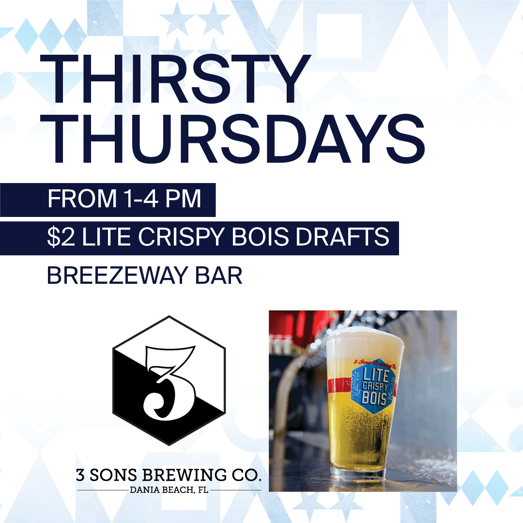 1080x1080 Thirsty Thurs(1) thirsty Thursdays Gulfstream Park Racing Promotion