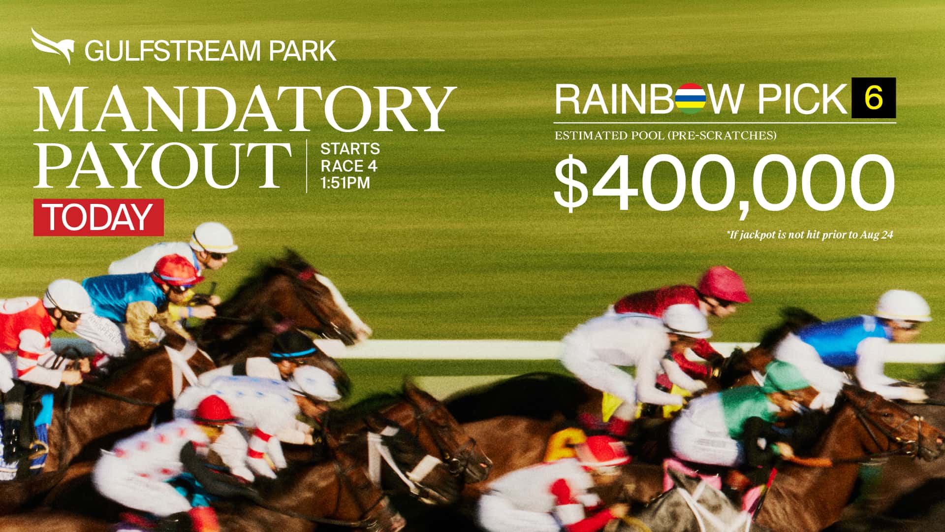 ‘Mandatory Monday’ Rainbow 6 Jackpot Pool Estimated at $400,000