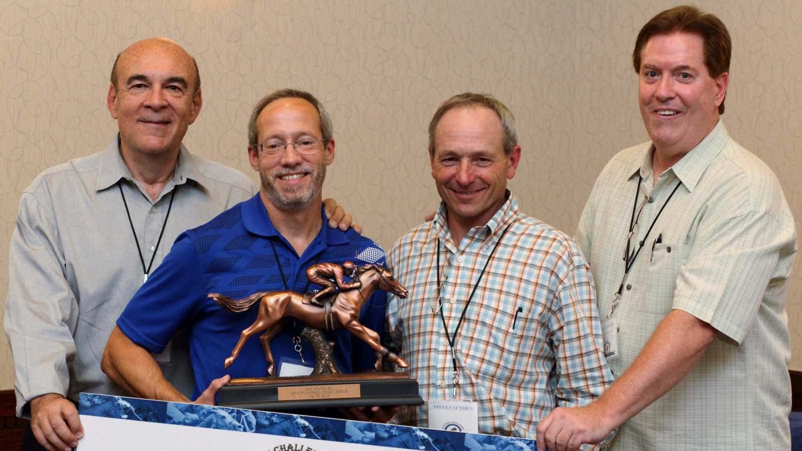 steve-cauthen-(second-from-right)-and-Handicapper-Hall-of-Famer-Chris-Larmey-(seond-from-left)
