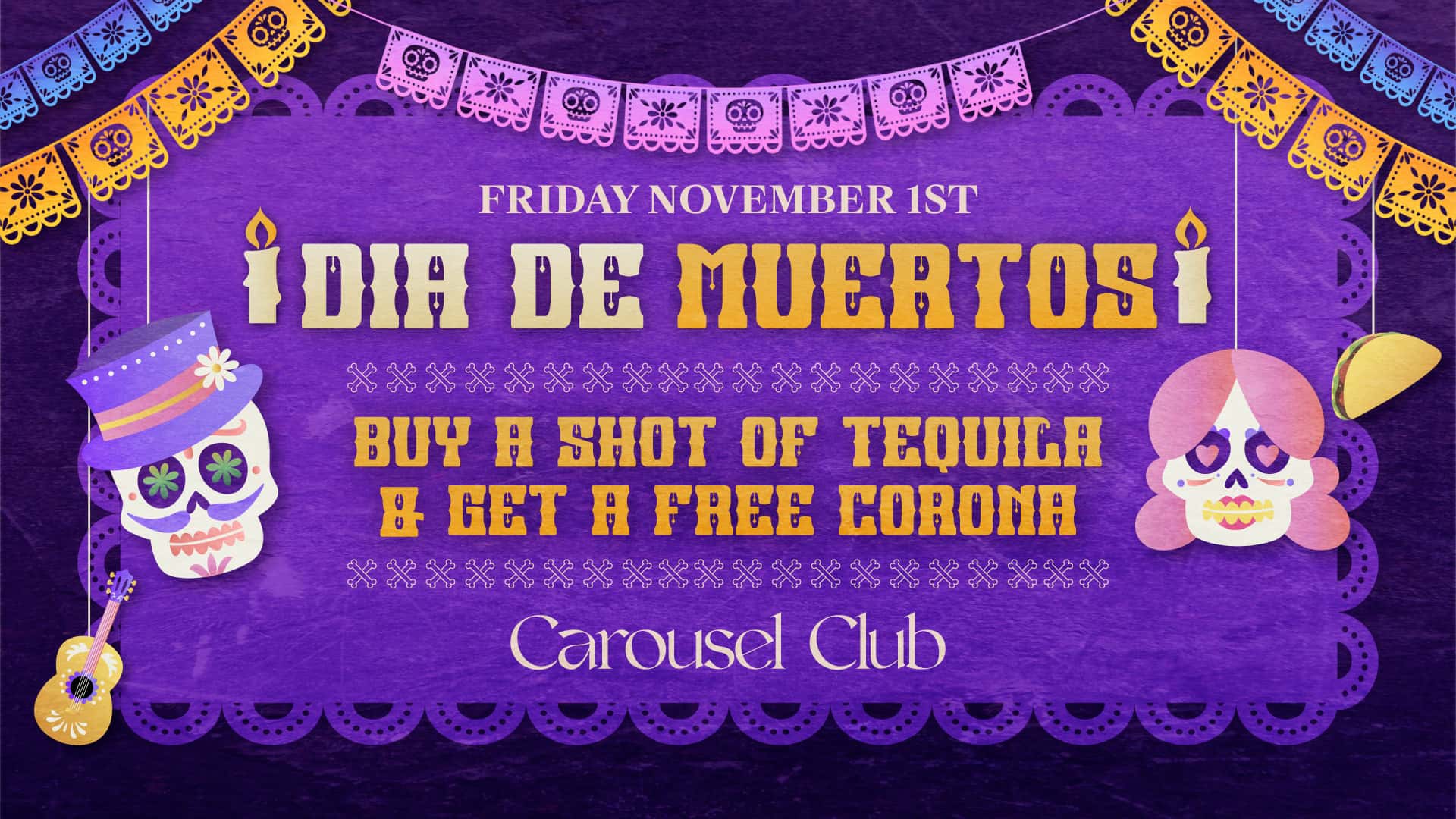 11.01 dia de los muertos Web-Banner background asset